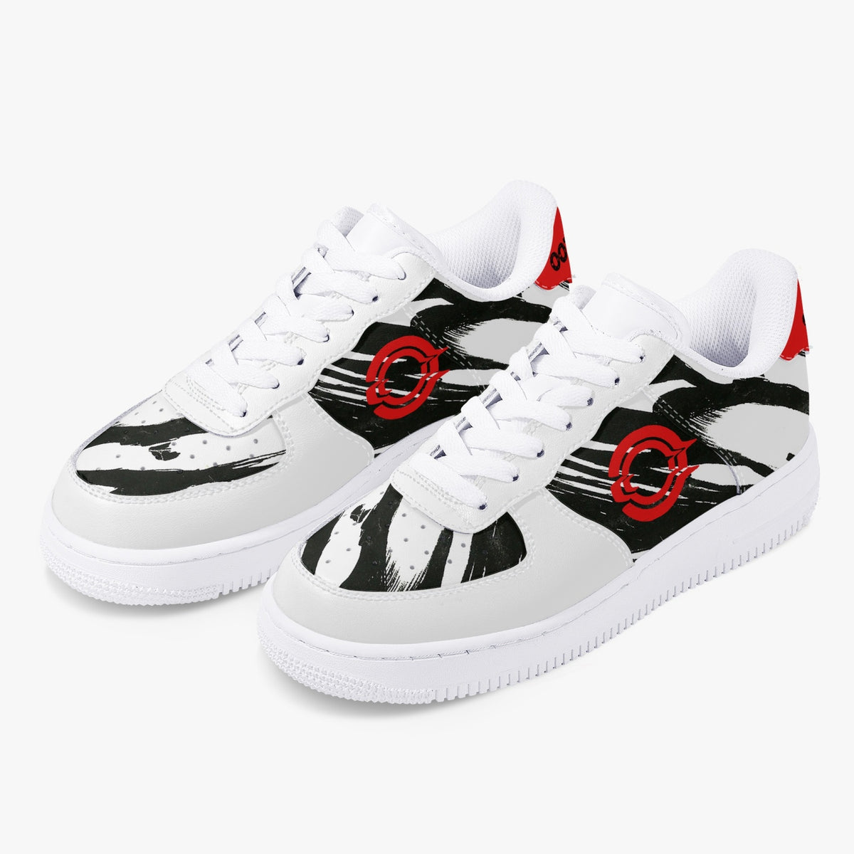 OOTAMAWAE Original Brand Low-Top Leather Sports Sneakers AIR Red/Black Cloud KilyClothing