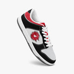 Ootamawae Dunk Stylish Low-Top Leather Sneakers Red & Black KilyClothing