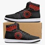 OOTAMAWAE Original Brand High-Top Leather Sneakers - Black $ Red Dots KilyClothing
