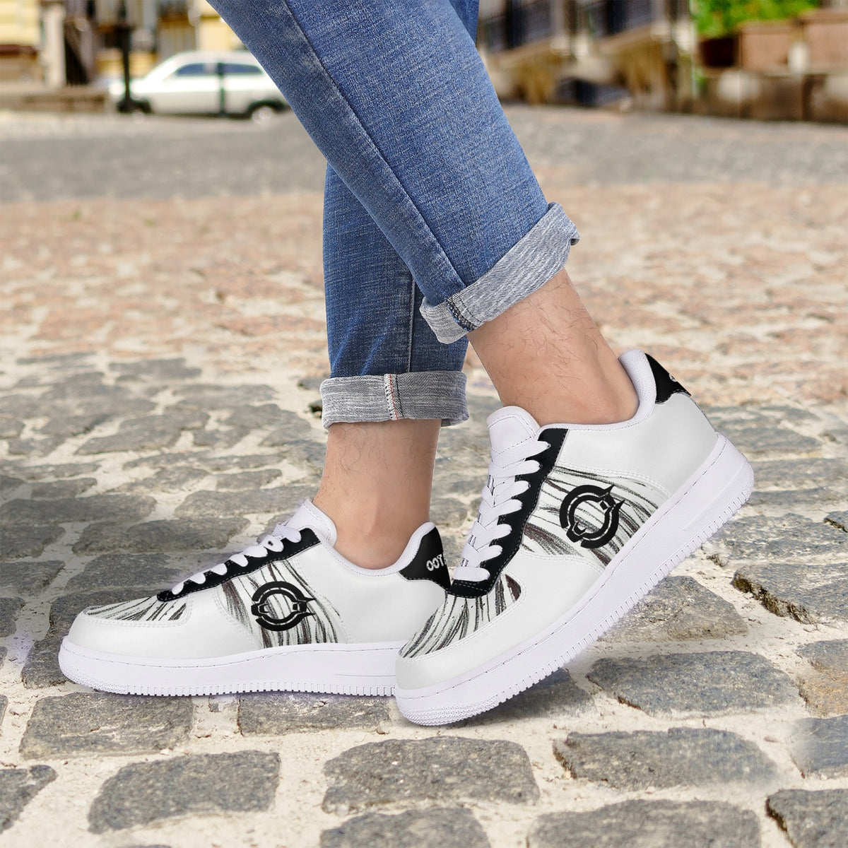 OOTAMAWAE Original Brand Low-Top Leather Sports Sneakers AIR Black Cloud KilyClothing