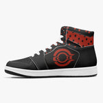 OOTAMAWAE Original Brand High-Top Leather Sneakers - Black $ Red Dots KilyClothing