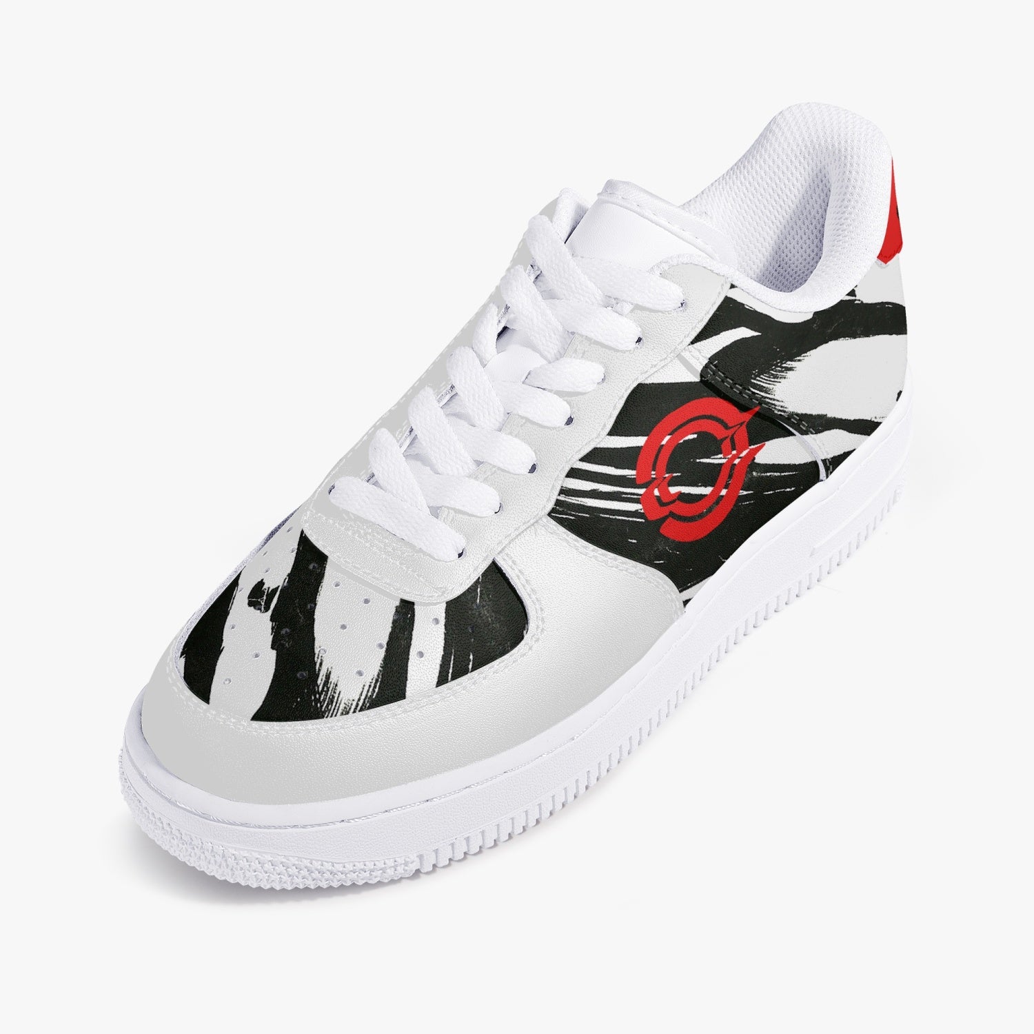 OOTAMAWAE Original Brand Low-Top Leather Sports Sneakers AIR Red/Black Cloud KilyClothing