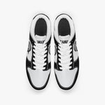 Dunk Stylish Low-Top Leather Sneakers / Black & White KilyClothing