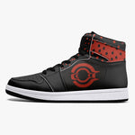 OOTAMAWAE Original Brand High-Top Leather Sneakers - Black $ Red Dots KilyClothing