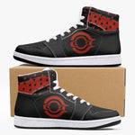 OOTAMAWAE Original Brand High-Top Leather Sneakers - Black $ Red Dots KilyClothing