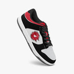 Ootamawae Dunk Stylish Low-Top Leather Sneakers Red & Black KilyClothing