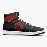 OOTAMAWAE Original Brand High-Top Leather Sneakers - Black $ Red Dots KilyClothing