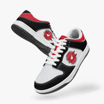 Ootamawae Dunk Stylish Low-Top Leather Sneakers Red & Black KilyClothing