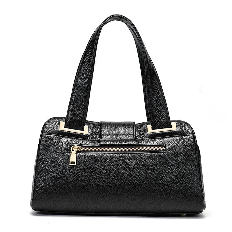 Genuine Leather Women's Bag, Leopard Pattern Shoulder Bag Cowhide Handbag KilyClothing