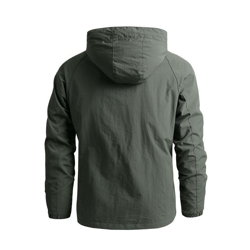 Men Outdoor Hiking Jackets Waterproof Hooded Windbreaker Coat KilyClothing