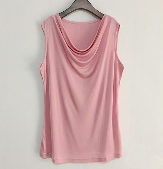 50% Silk 50% Viscose Knit Drape Neck T-Shirts KilyClothing