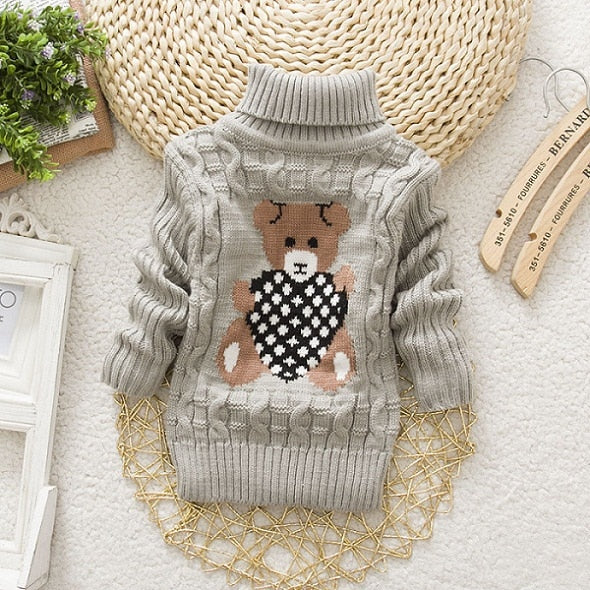 Unisex Sweater Tricots Turtleneck Pullover Baby Winter Tops KilyClothing