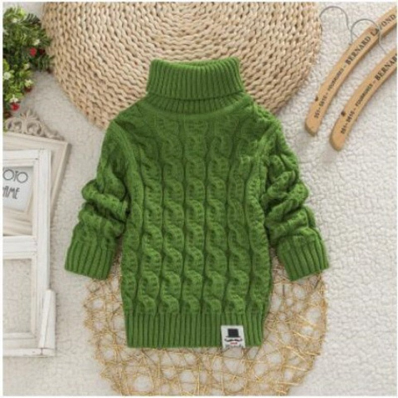Unisex Sweater Tricots Turtleneck Pullover Baby Winter Tops KilyClothing