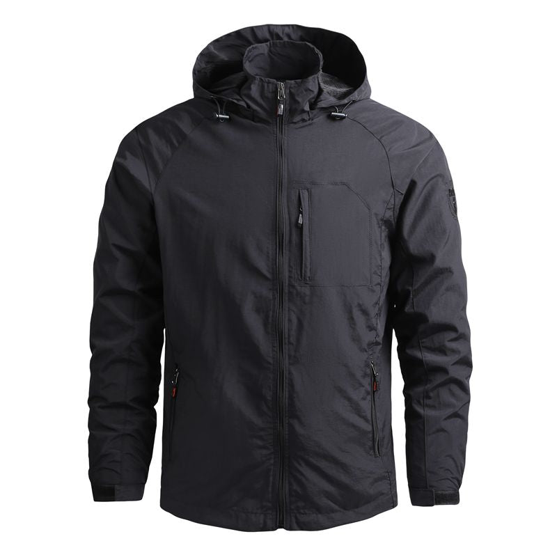 Men Outdoor Hiking Jackets Waterproof Hooded Windbreaker Coat KilyClothing
