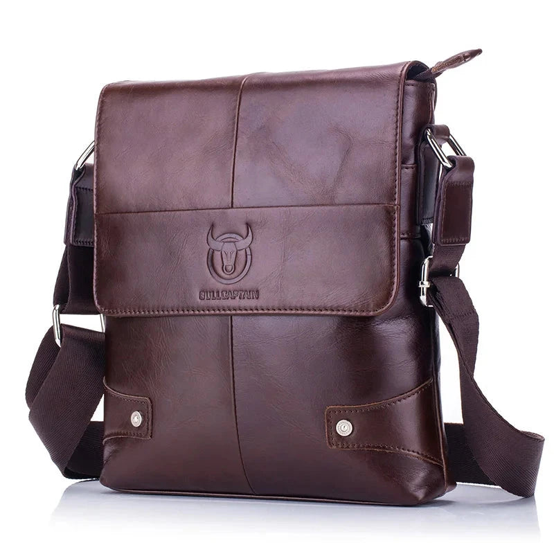 Men's Bag Leather Messenger Shoulder Bag Leather Messenger Handbag Men's Fashion Business Bag