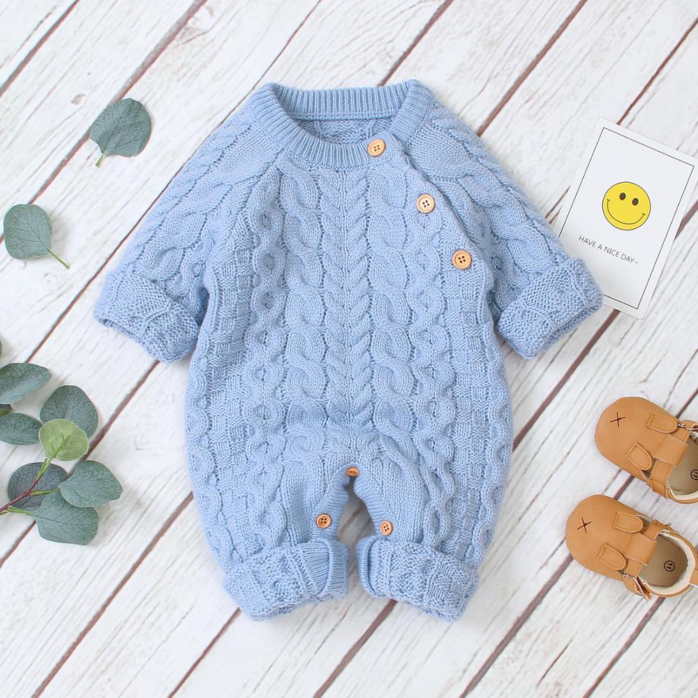 Baby Rompers Long Sleeve Winter Warm Knitted s Boys Girls Jumpsuits KilyClothing