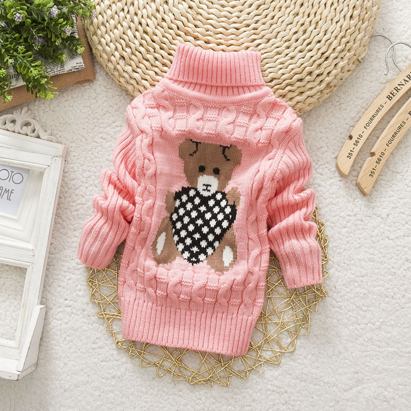Unisex Sweater Tricots Turtleneck Pullover Baby Winter Tops KilyClothing