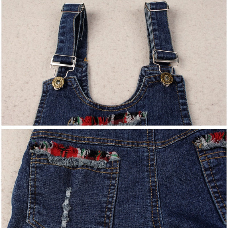 Denim Overalls Jumpsuit for Girls Hole Ripped Jeans Pants Children jumpsuit KilyClothing