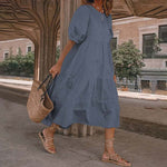 Summer Dress Vintage Sexy Lantern Sleeve Mid-Calf Dress KilyClothing
