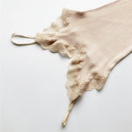 70% Silk 30% Cotton Knit Lace Camisole Top Vest Sleepwear Spaghetti Strap KilyClothing
