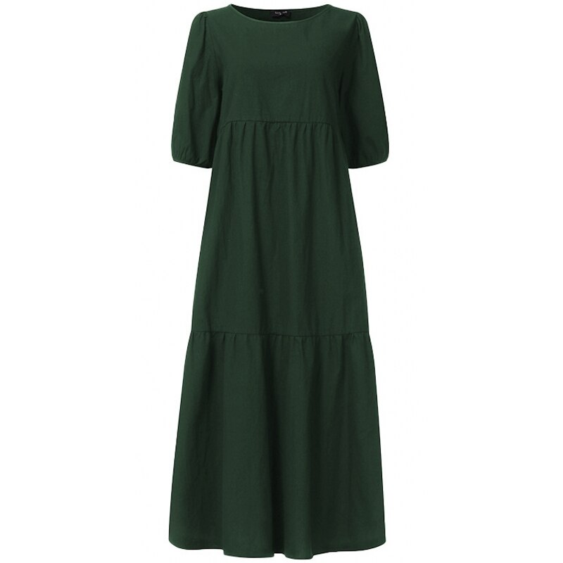 Summer Dress Vintage Sexy Lantern Sleeve Mid-Calf Dress KilyClothing