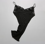 70% Silk 30% Cotton Knit Lace Camisole Top Vest Sleepwear Spaghetti Strap KilyClothing