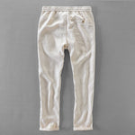 New Italy 100% Linen pants men loose elastic waist trousers KilyClothing
