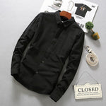 Solid Cotton  Linen Shirts Full Sleeve Slim KilyClothing