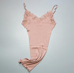 70% Silk 30% Cotton Knit Lace Camisole Top Vest Sleepwear Spaghetti Strap KilyClothing
