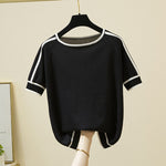 Thin Knitted T Shirt Women Short Sleeve Summer KilyClothing