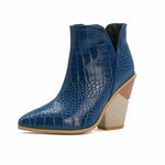 Motorcycle Western Cowboy Boots Women PU Leather Wedges High Heels slip on Cowgirl KilyClothing