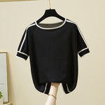 Thin Knitted T Shirt Women Short Sleeve Summer KilyClothing