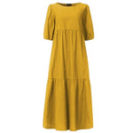 Summer Dress Vintage Sexy Lantern Sleeve Mid-Calf Dress KilyClothing