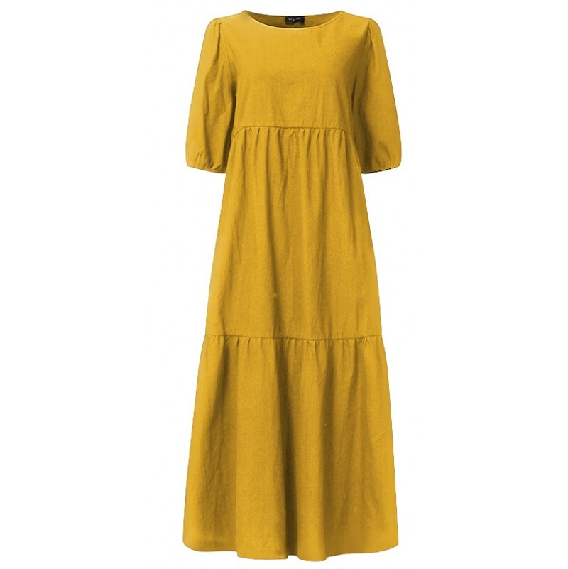 Summer Dress Vintage Sexy Lantern Sleeve Mid-Calf Dress KilyClothing