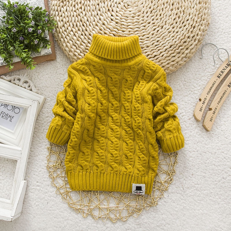 Unisex Sweater Tricots Turtleneck Pullover Baby Winter Tops KilyClothing