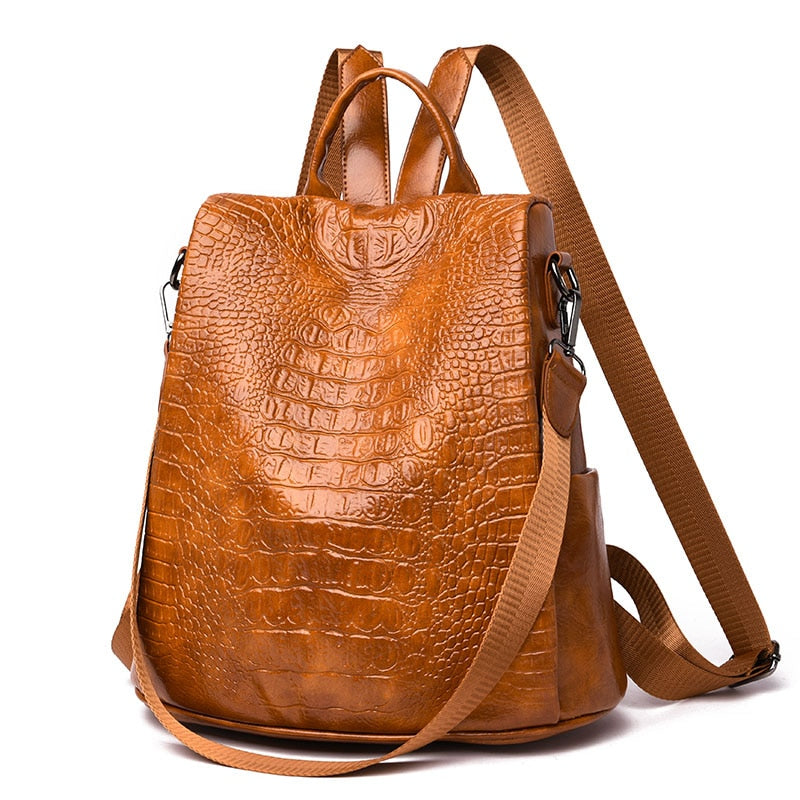 3-in-1 Women Backpacks Anti-theft Travel Backpack Soft Leather KilyClothing