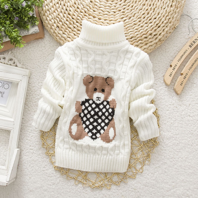 Unisex Sweater Tricots Turtleneck Pullover Baby Winter Tops KilyClothing