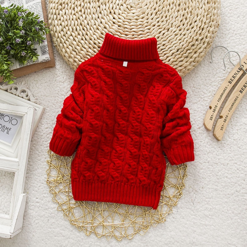 Unisex Sweater Tricots Turtleneck Pullover Baby Winter Tops KilyClothing