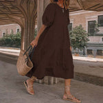 Summer Dress Vintage Sexy Lantern Sleeve Mid-Calf Dress KilyClothing
