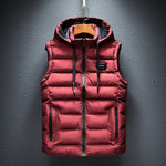 Hooded New Spring Autumn Sleeveless Jacket for Men Fashion Warm Hooded Male Winter Vest Light Plus Size Mens Work Vest Waistcoat KilyClothing
