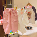 Cargo Pants Girls Loose Sweat Trousers Children Outwear KilyClothing