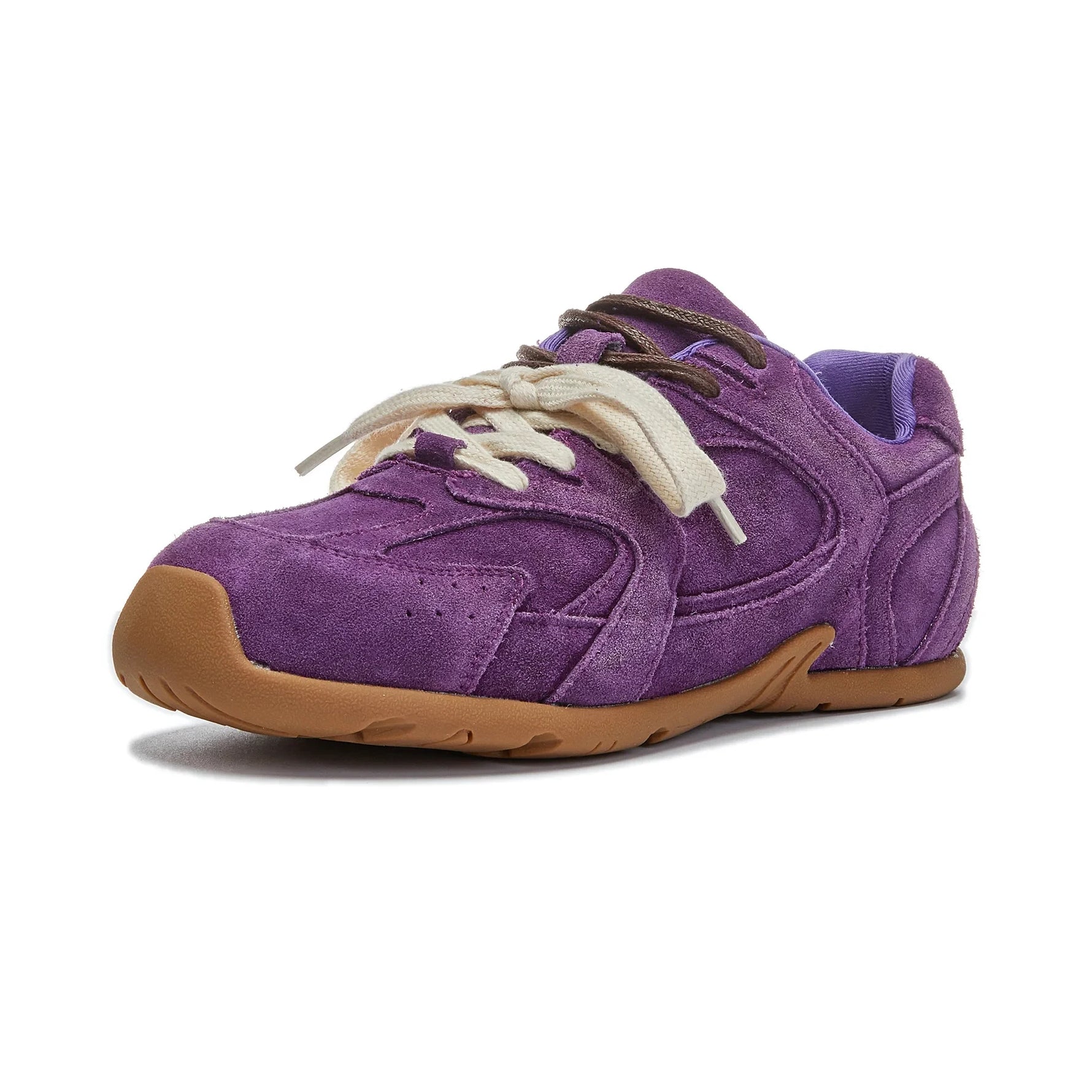 Lanxuryee 2024 Cow Suede Spring Lace Up Casual Women Vulcanized Shoes Brand Elegant Concise Dress Non-slip Ins Comfort Sneakers KilyClothing