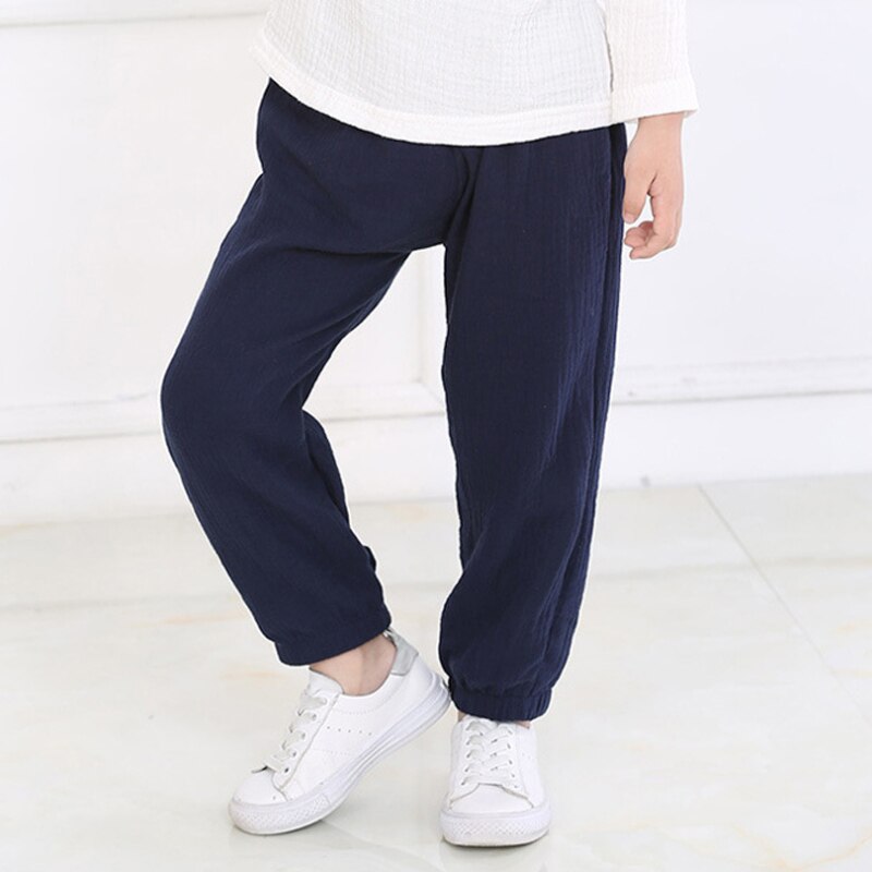 2-7 years, Linen Pleated unisex Summer Cotton Harem Baggy Pants KilyClothing
