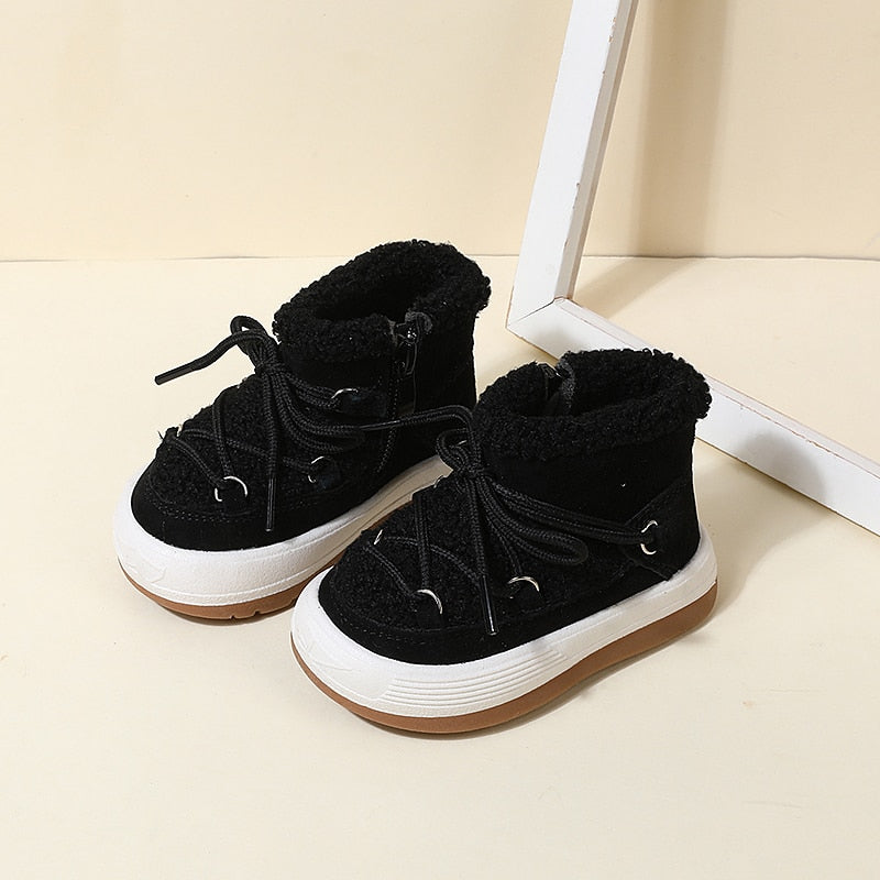 Baby Boots unisex Warm Plush Rubber Sole Toddler Kids Sneakers  Infant Shoe KilyClothing