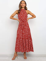 Summer Long Dress Polka Dot Casual Dresses Black Sexy Halter Strapless KilyClothing