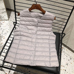 Sleeveless Puffer Jacket Spring Winter Female 90% White Duck Down Ultra Lightweight Packable Warm Down Liner Vest KilyClothing