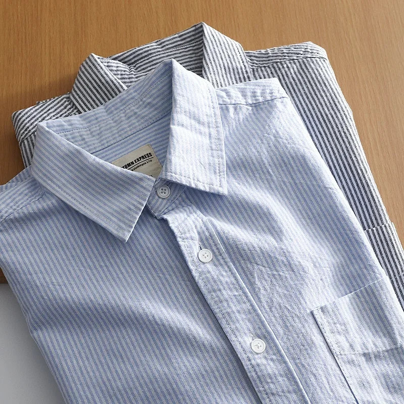 100% Cotton Oxford Men's Shirt Short Sleeve New High Quality Business Casual Fashion Men's Plus Size Long SleevesShirt