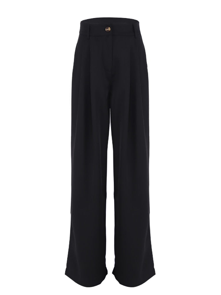 Classic Wide Pants Floor-Length Pleated Loose Women Trousers Spring Wide Leg Pants Vintage KilyClothing