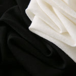 Black White Lattice O-Neck Spliced Cardigan Ice Silk Knitting Single Breaste Slim Sweaters KilyClothing