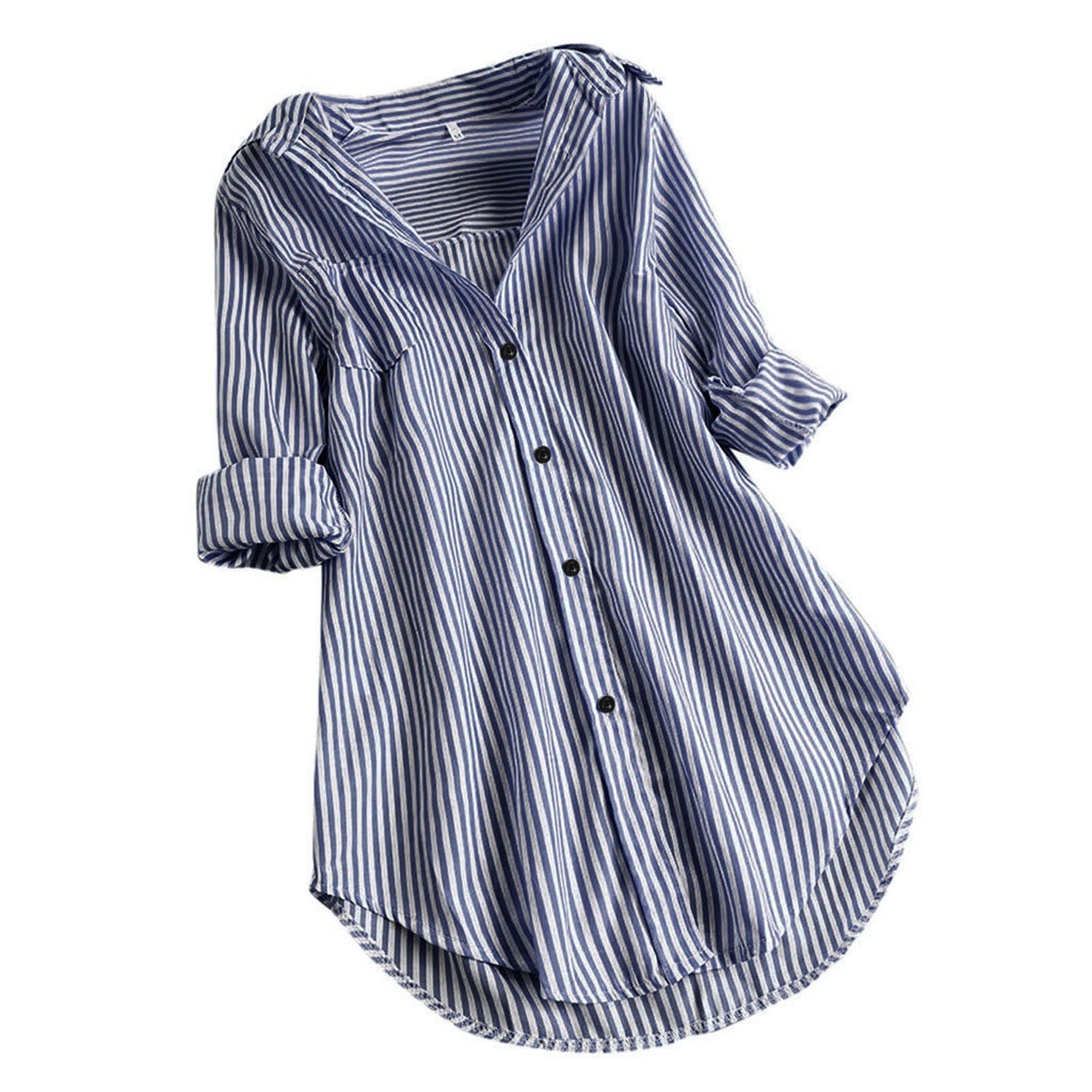 Chic Plus Size Tops For Women Summer Tunic Solid Casual Blouse KilyClothing